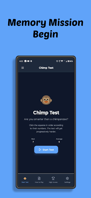 Chimp Test - Memory Challenge Screenshot 1