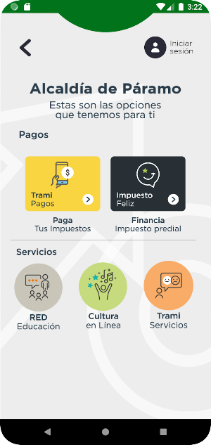 Trami app Paramo Screenshot 1