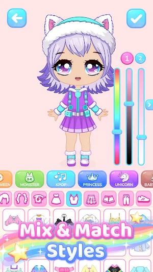 Chibi Avatar Maker Game Screenshot 2