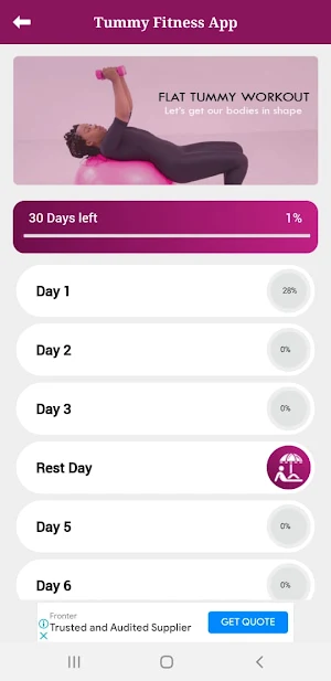 Tummy Fitness App Screenshot 3