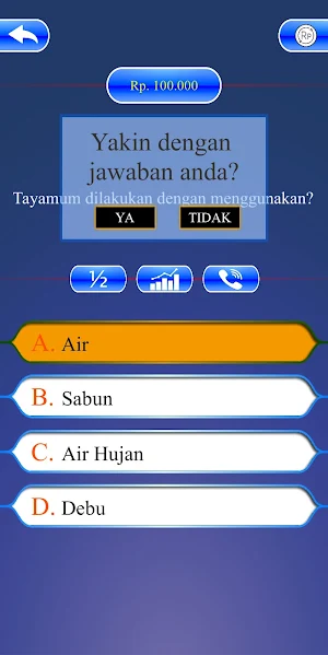 Kuis Millionaire Islam Screenshot 1
