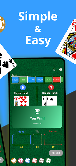 Simple Baccarat Screenshot 1