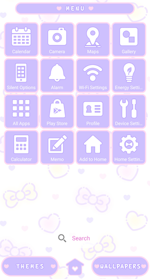 Ribbons and Hearts Theme +HOME Screenshot 1