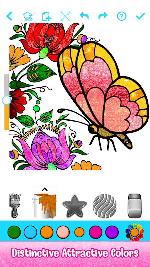 Adult Glitter Coloring Book - Sparkly Painting Art Screenshot 2