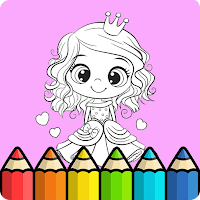 coloring rainbow princess