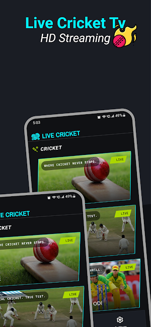Live Cricket TV HD Streaming Screenshot 0