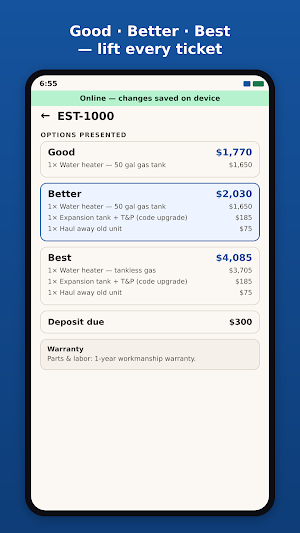 PipeQuote: Plumbing Estimates Screenshot 2