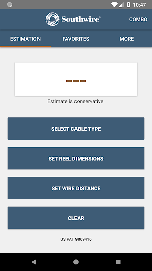 Southwire Partial Reel Calc Screenshot 0