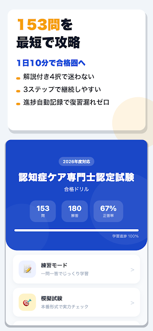 認知症ケア専門士認定試験 合格ドリル Screenshot 0