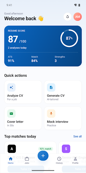 CVCrafter - AI Resume Builder Screenshot 0
