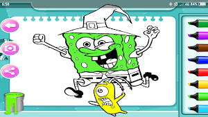 Coloring sponge and Cartoons Screenshot 0