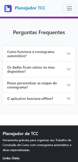 Planejador de TCC Screenshot 1