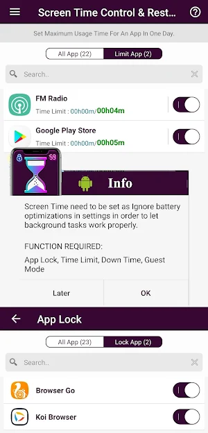 Screen Time Control & Restrain Screenshot 2