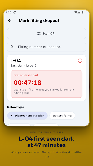 LumiCheck: Emergency Lighting Screenshot 2