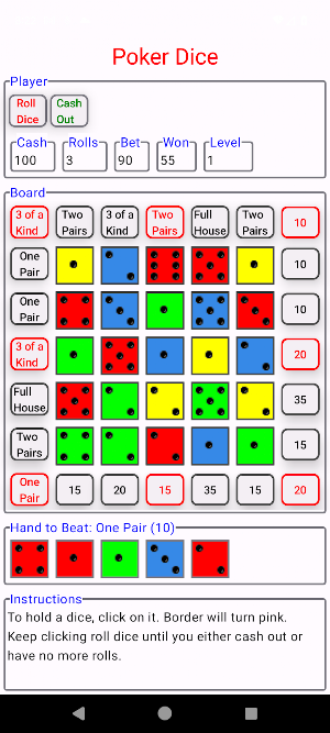 Poker Dice Screenshot 2
