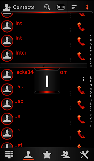 Theme Darkcity red Rocketdial Screenshot 2