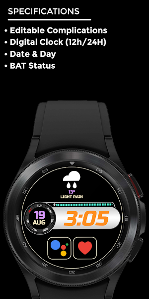 Nighty Digital 10 - watch face Screenshot 3