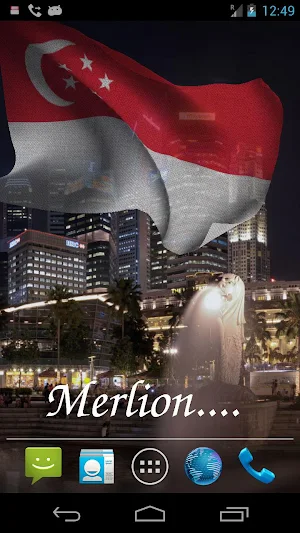 Singapore Flag Live Wallpaper Screenshot 3