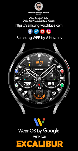 WFP 240 Excalibur watch face Screenshot 0