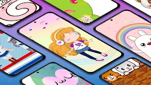 Cute walpaper kawai background Screenshot 0
