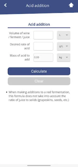 AWRI Winemaking Calculator Aus Screenshot 1