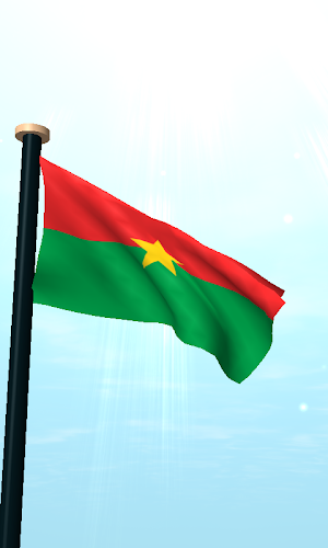 Burkina Faso Flag 3D Wallpaper Screenshot 1