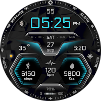 A385 Futuristic Face wear OS