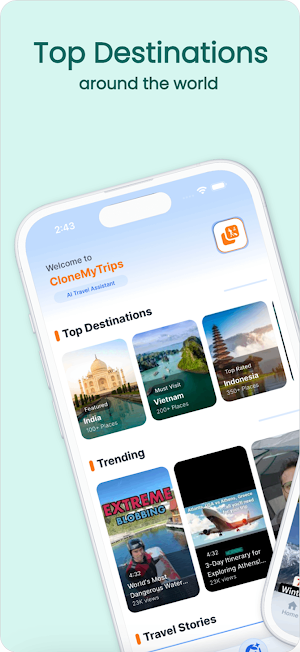 CloneMyTrips - Trip Planner Screenshot 1