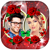 Red Rose Dual Photo Frames