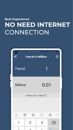 Pascal to Millibar Converter Screenshot 2