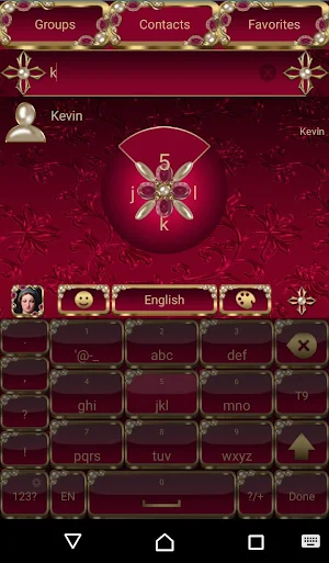 Virgin Mary Crimson Go Keyboard theme Screenshot 2