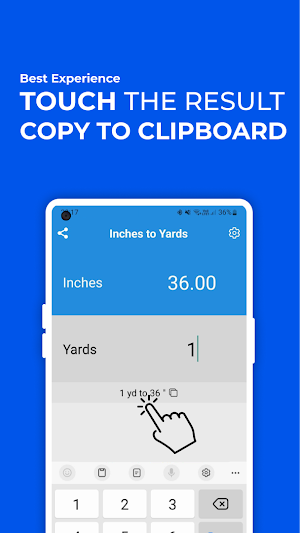 Inches to Yards Converter Screenshot 1