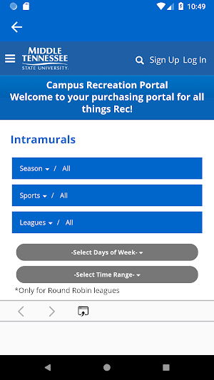 MTSU Campus Rec Screenshot 2