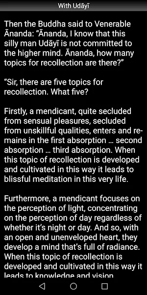 With Udayi Sutta - Buddhism Screenshot 2