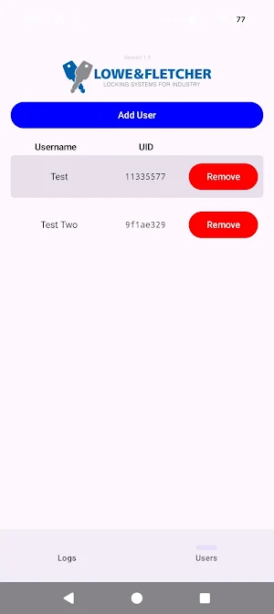 Nimbus RFID Lock Audit Screenshot 1