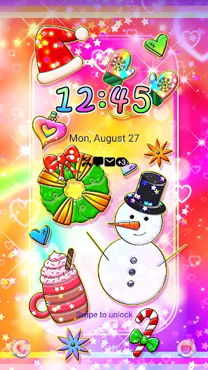 Bling Christmas Card-Wallpaper Screenshot 1