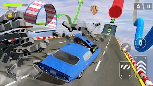 Flying Car Crash: Real Stunts Screenshot 0