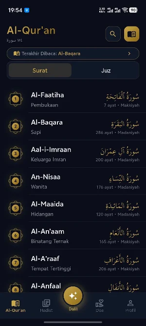 SIRAJ: Quran, Hadis, AI Dalil Screenshot 0