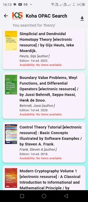 KOS: Koha OPAC Search Screenshot 2