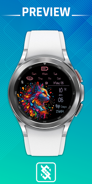 BFF61- Neon Art Cat colorful Screenshot 0