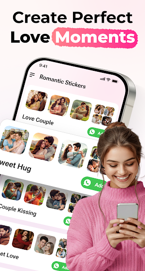 Romantic Stickers Kiss Sticker Screenshot 2