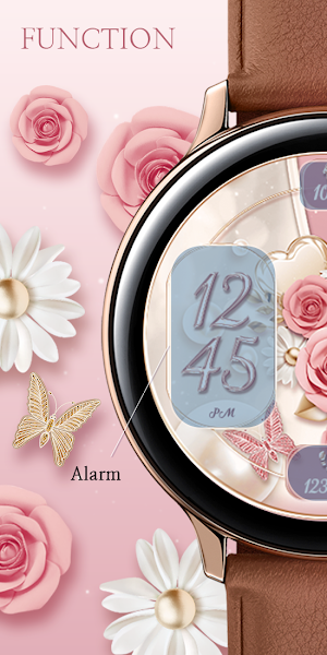 Pink Rose Curve_Watchface Screenshot 1