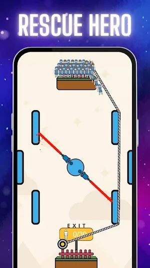 Rescue Hero Rope Puzzle Master Screenshot 1