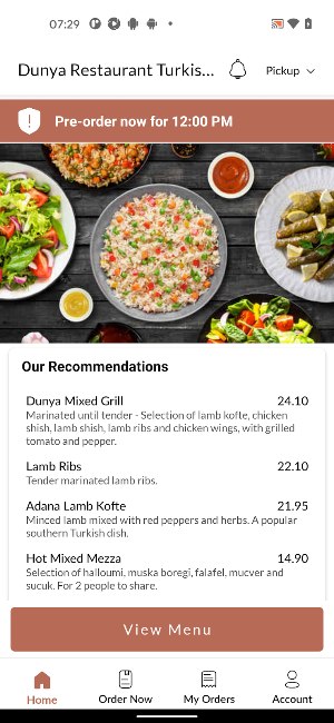 DunyaRestaurant TurkishCuisine Screenshot 1