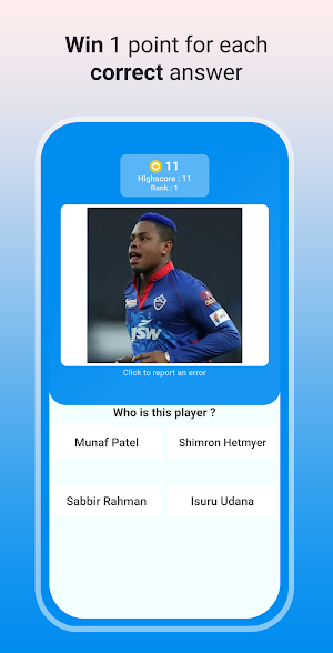 Cricket Quiz - cricketers Screenshot 1