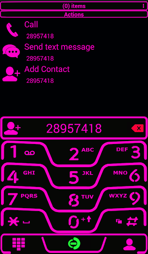 Theme Neon V3 Pink RocketDial Screenshot 0