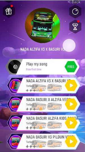 Telolet Basuri Piano Tiles Hop Screenshot 1