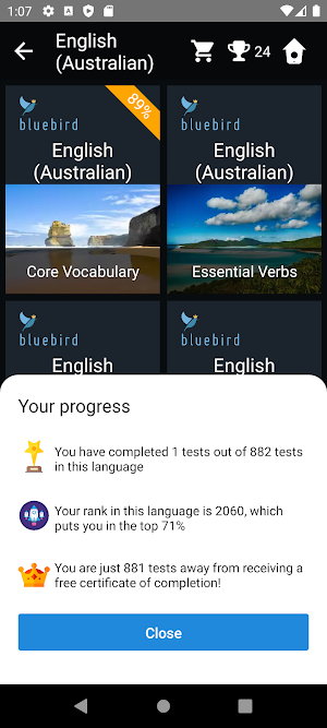 Australian English Tests Screenshot 2