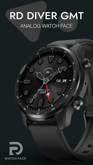 GMT DIVER Analog Watch Face Screenshot 3