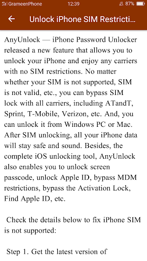 Sim Not Supported Solve Guide Screenshot 1